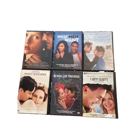 Other - Romance DVD Lot Of 6 I Am Sam, Across The Universe, Sweet November, Nights Of